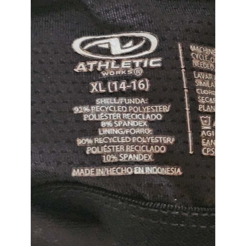 Girls Black Athletic Racerback Tank Top Activewear Stretch Gym Shirt Kids - Picture 3 of 3